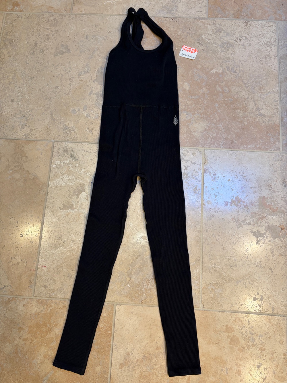 Free People Movement ribbed black bodysuit